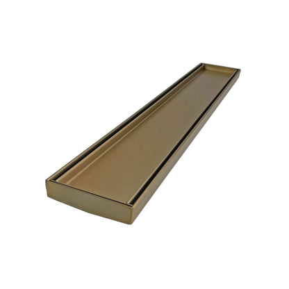 Standard length Tile Insert Channel Drain - Gold
