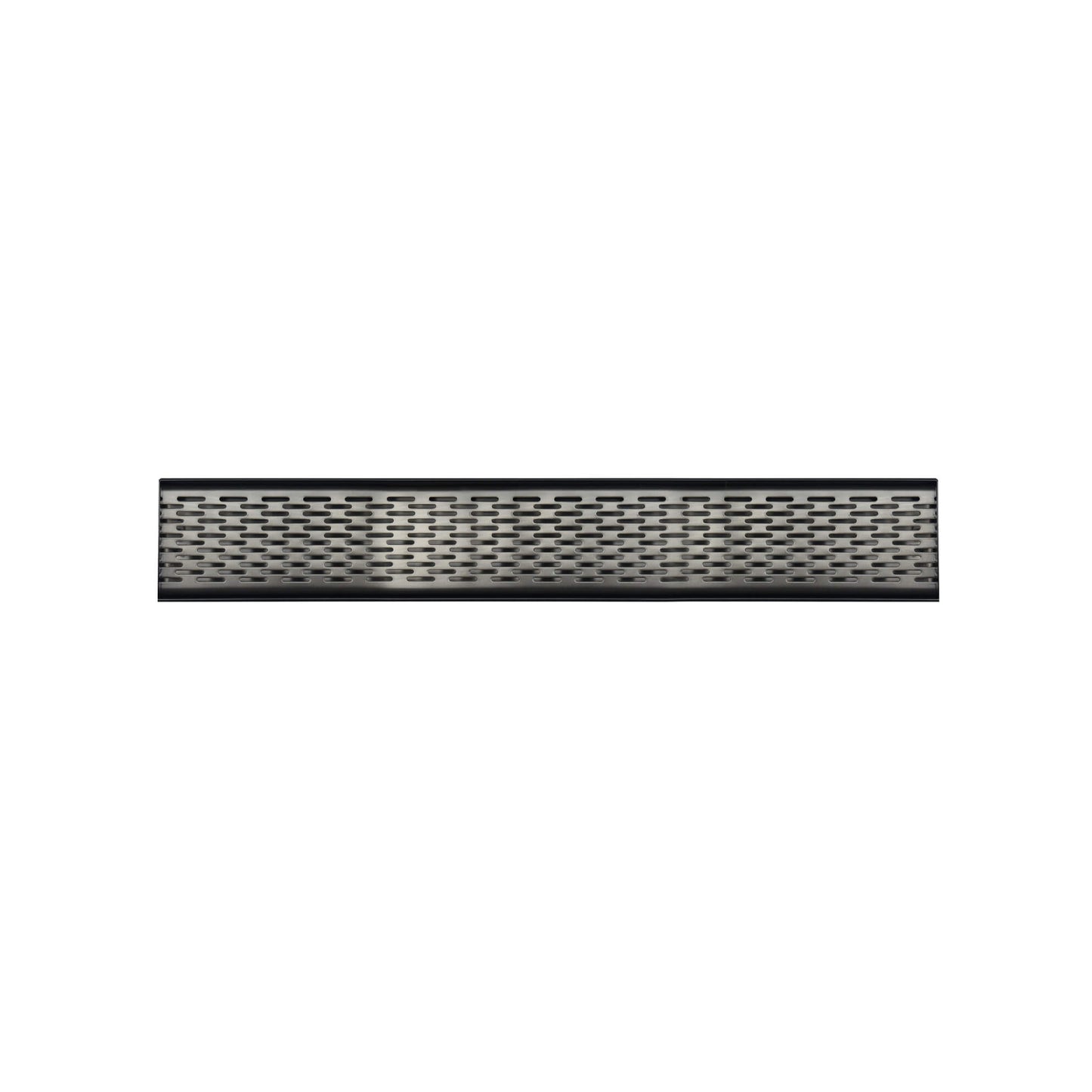Standard Length Brick Pattern Grate and Channel Drain - Gunmetal