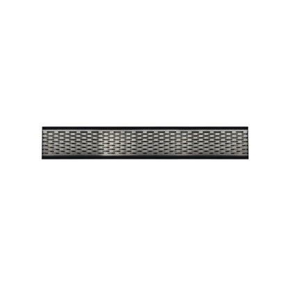 Standard Length Brick Pattern Grate and Channel Drain - Gunmetal