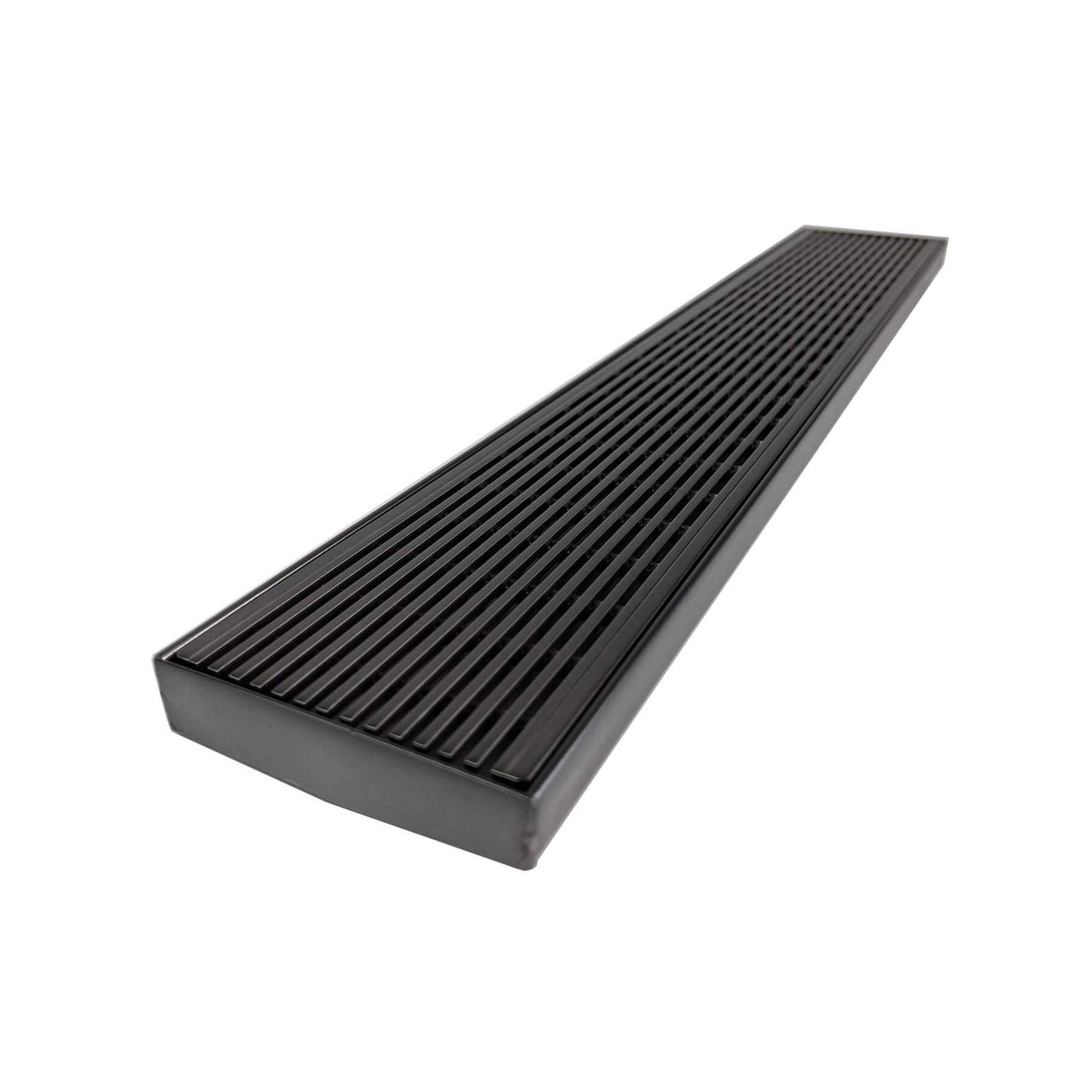 Standard Length Wedge Wire Grate and Channel Drain - Gunmetal Grey