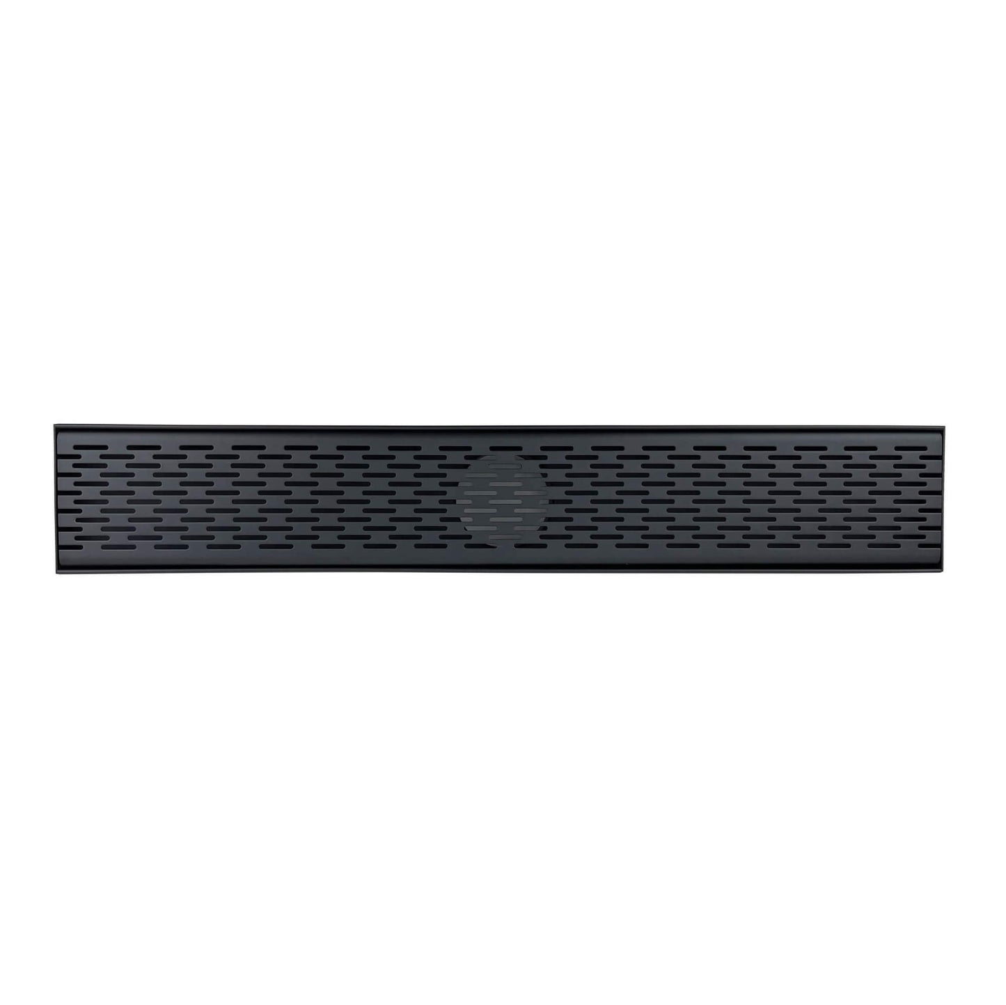 Standard Length Brick Pattern Grate and Channel Drain - Matte Black