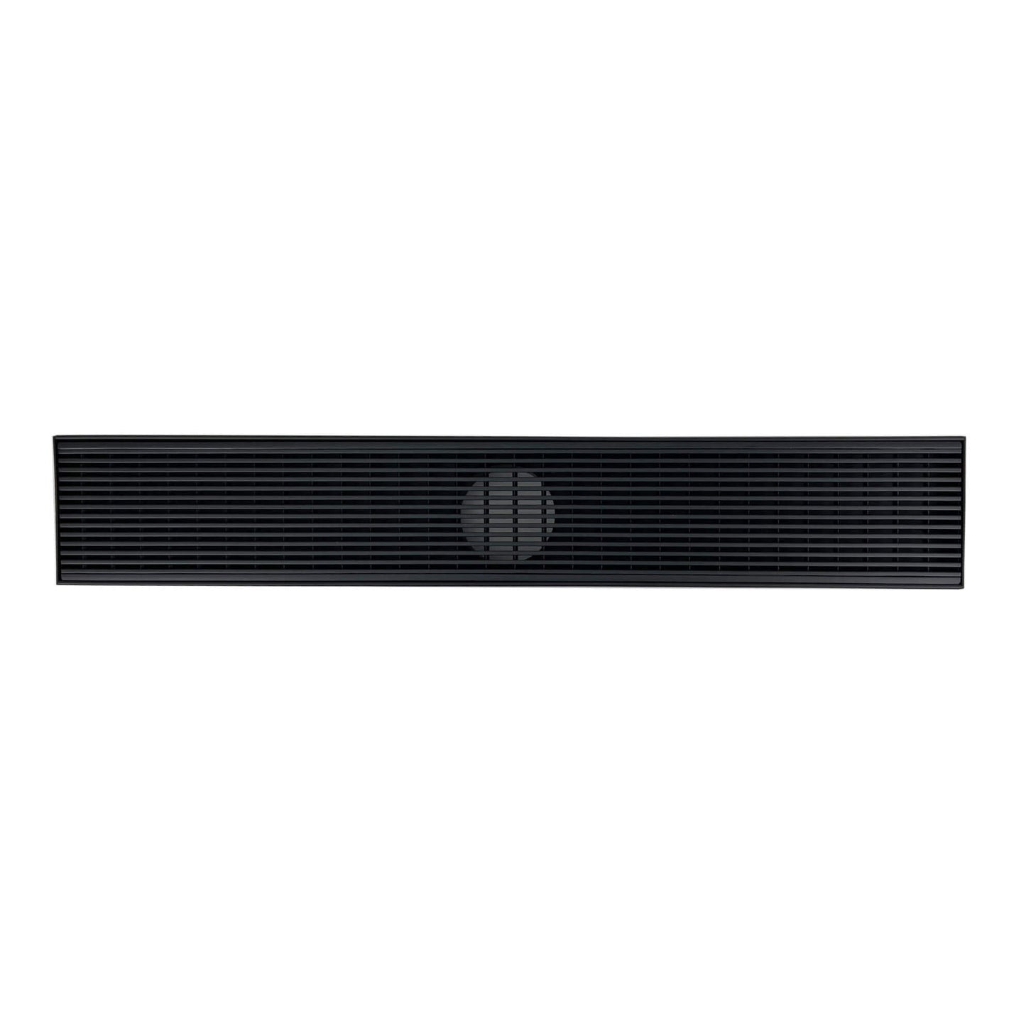 Custom Made Wedge Wire Grate & Channel Drain - Matte Black