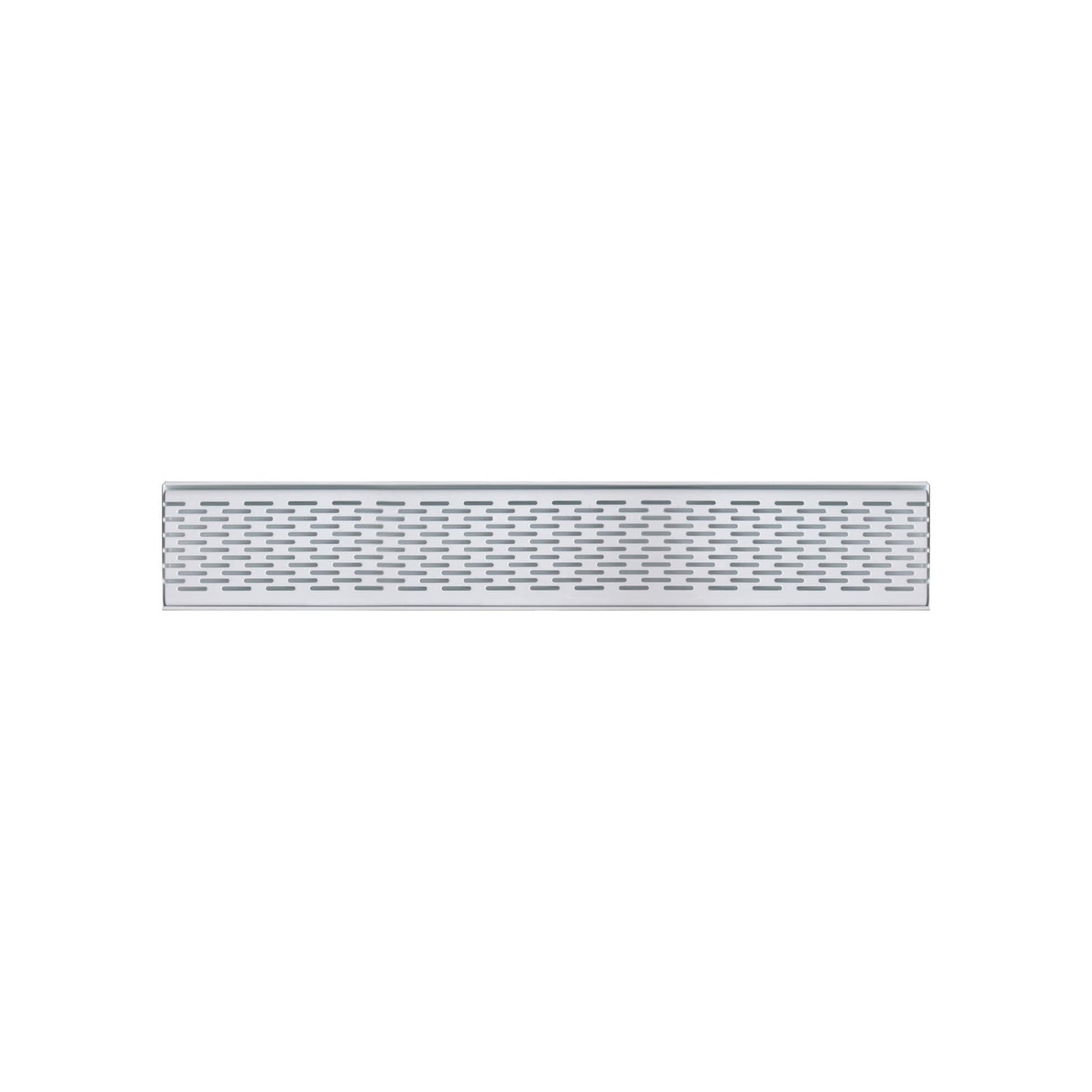 Standard Length Brick Pattern Grate and Channel Drain - White