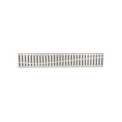Standard Length Flow Pattern Grate and Channel Drain - White