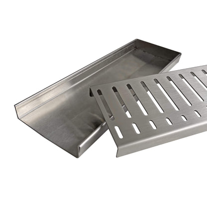 Custom Made Flow Pattern Grate & Channel Drain -  Stainless Steel