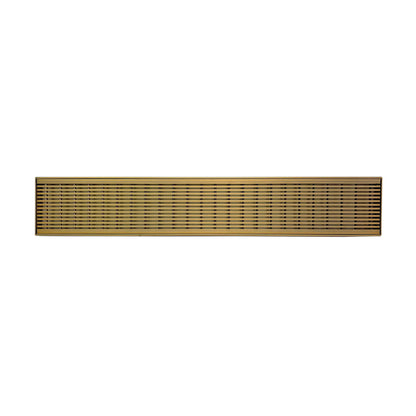 Wedge Wire Grate and Channel Drain - Gold