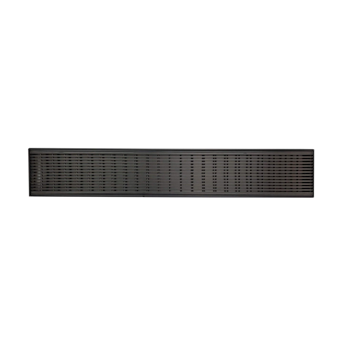 Wedge Wire Grate and Channel Drain - Gunmetal Grey