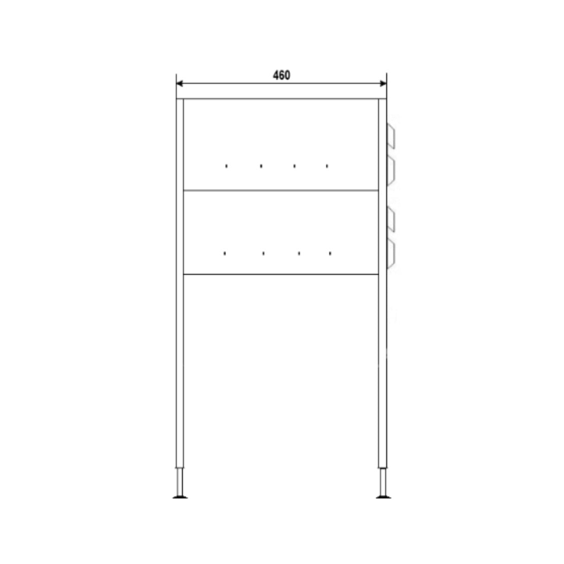 Freestanding Stainless Steel 2 Draw Unit Lockable