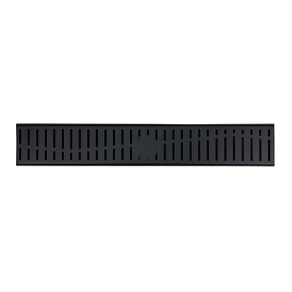 Flow Pattern Grate and Channel Drain - Matte Black