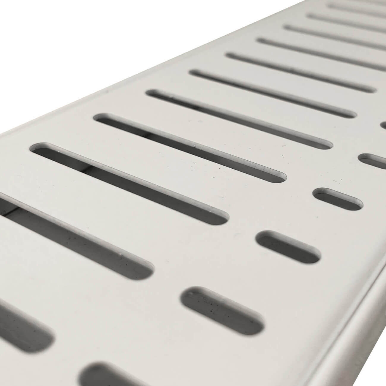 Custom Made Flow Pattern Grate & Channel Drain -  White