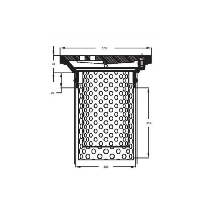 MAS-FG100R-Bucket-Floor-Waste-Round-Dimensions
